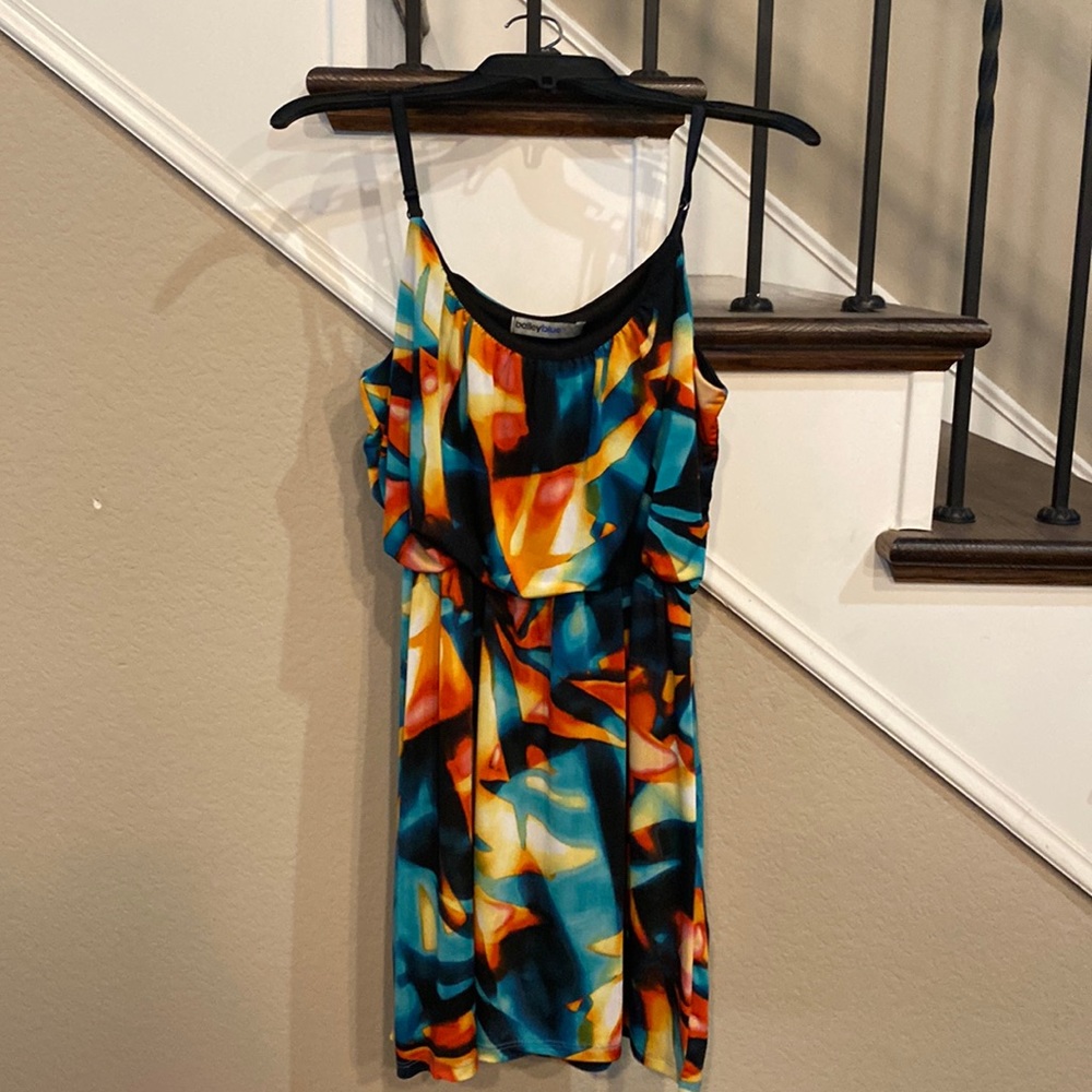 Multi color spaghetti strap sundress